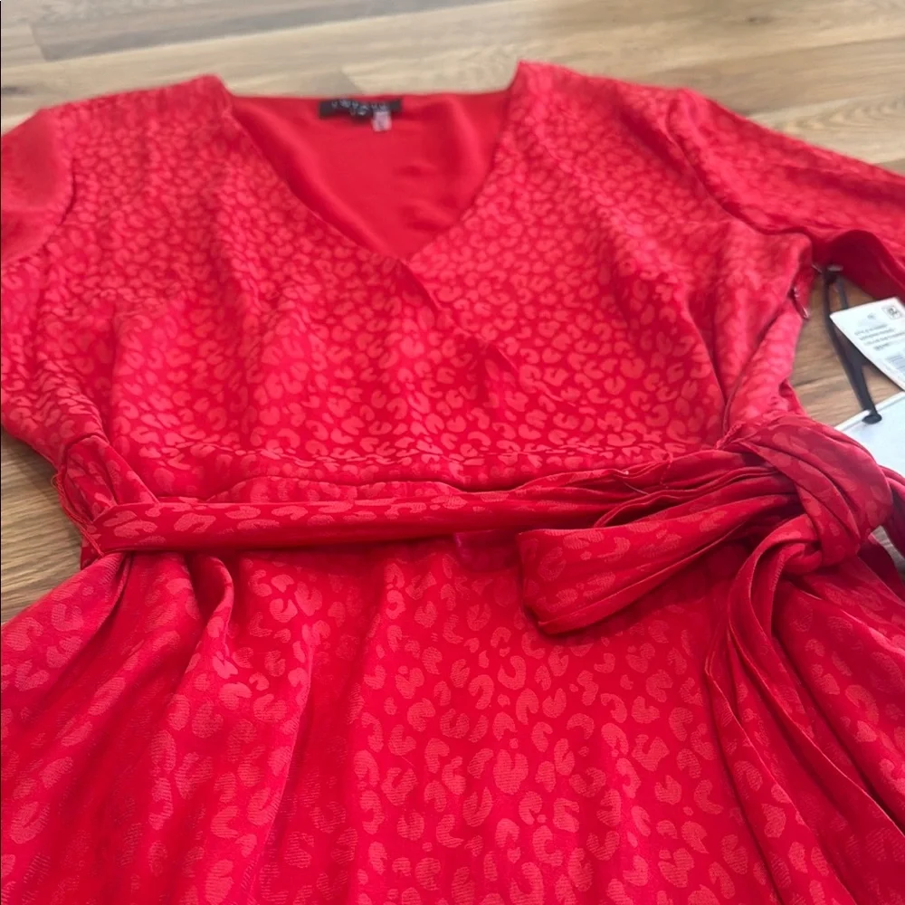 1. State Red Ruffled Wrap Mini Dress - Picture 4 of 4